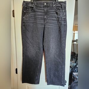 Black Distressed American Eagle Wide Leg Jeans